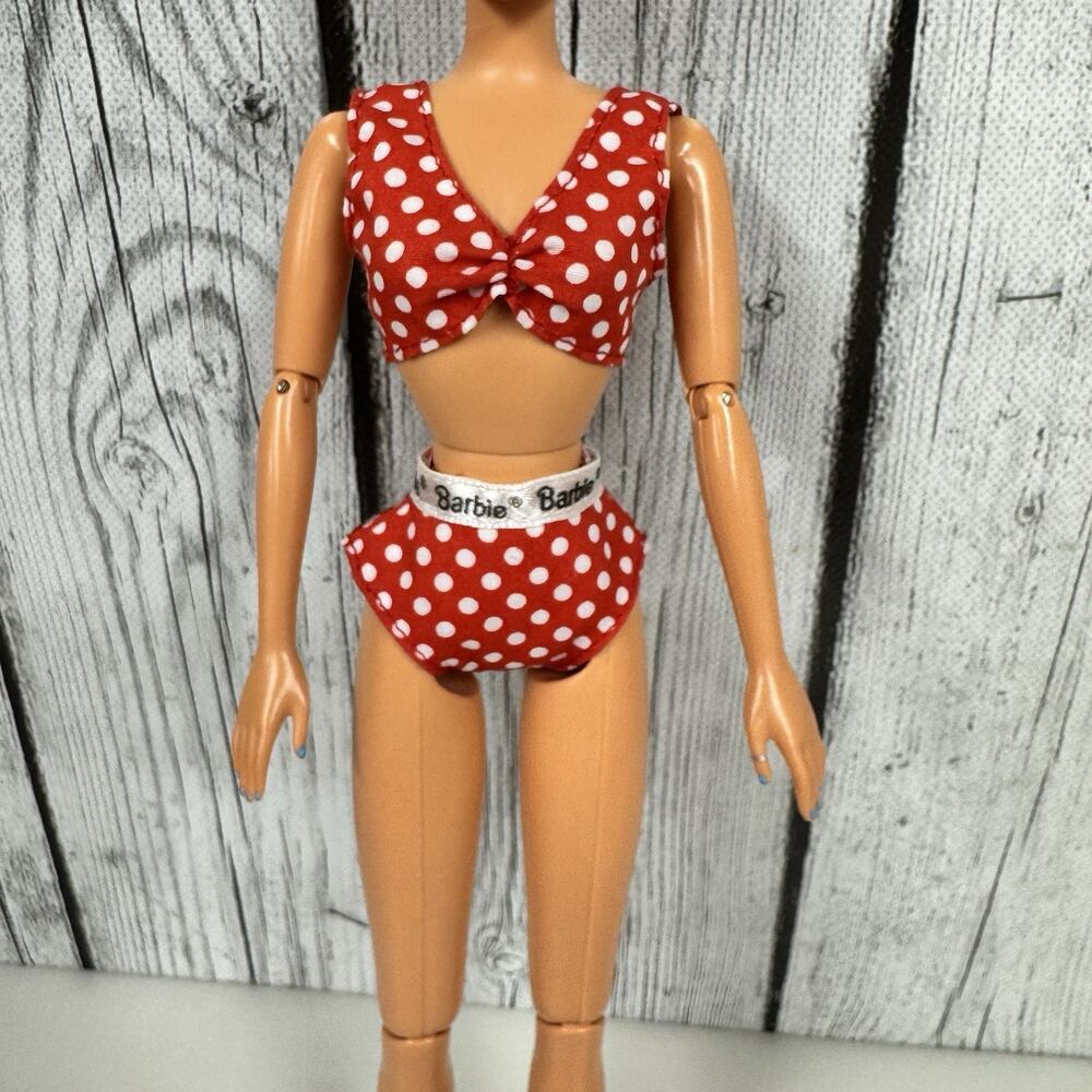 Barbie Fashion Touches Red & White Polka Dot Bikini Swimwear Swimsuit 1998